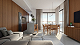 Living do apartamento de alto padrão do Vida