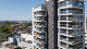 Vista aérea do Vida, com destaque para as sacadas dos apartamentos.