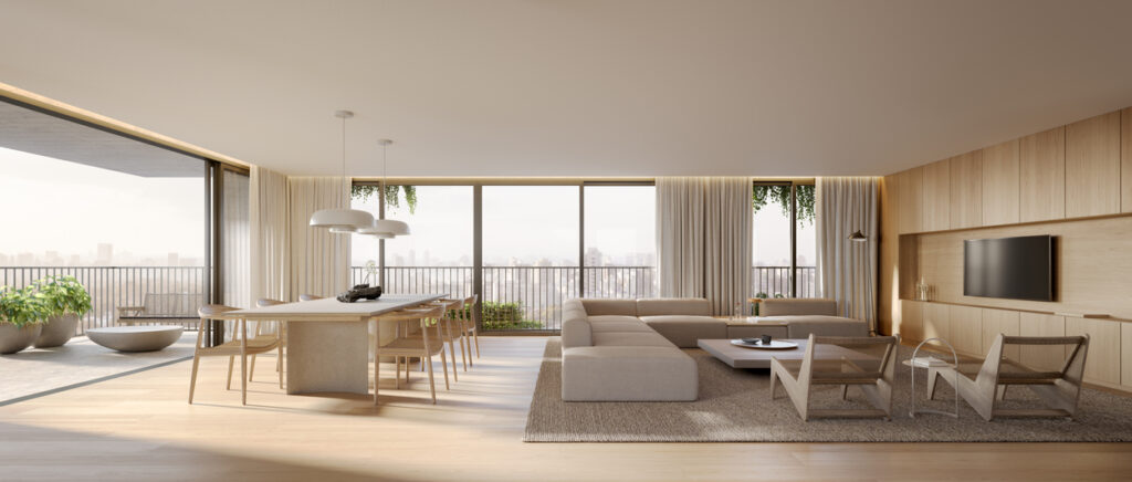 Faria Santos - Apartamento com living estendido 136m² - Colla Construções