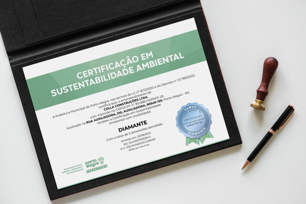 Certificação em Sustentabilidade Ambiental.